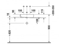 LAVABO ENCIMERA 435mm STARCK-2 DURAVIT